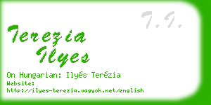 terezia ilyes business card