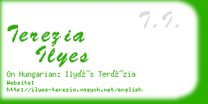 terezia ilyes business card